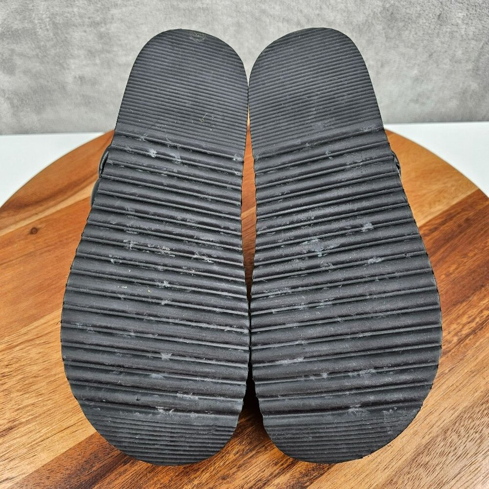 BP Urma Slide Sandals Black Cushy Braided Double Straps Grippy Soles Nordstrom - Picture 12 of 14